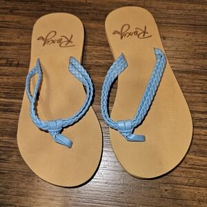 Roxy Sky Blue Braided Sandals Girls size 11